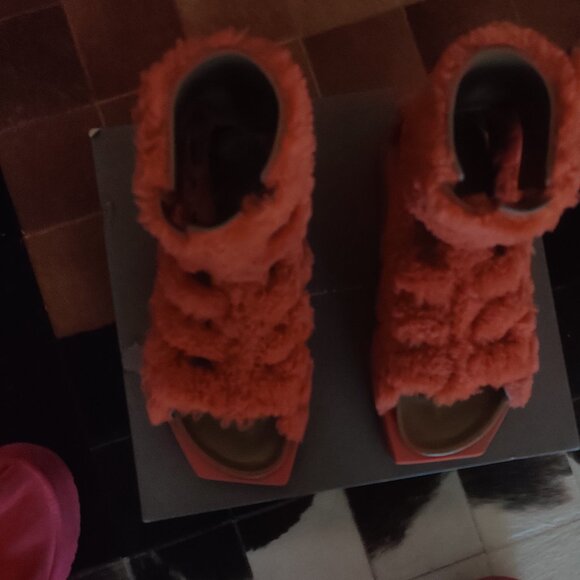 Rick Owens shearling gladiator sandals size 11 New $2275 - Picture 1 of 5
